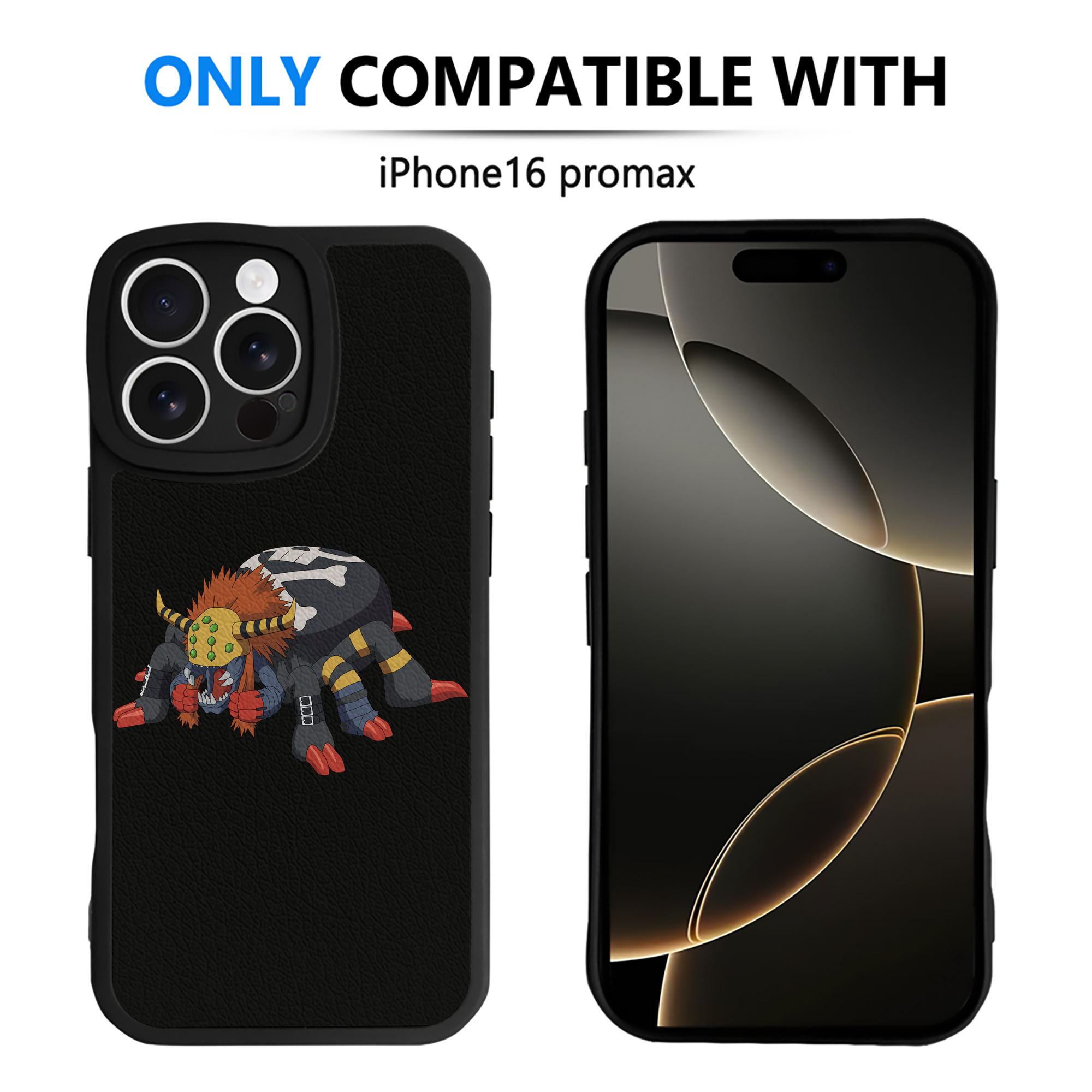 （画像用） Digimon デジタルモンスター/デジモン 【iPhone 16シリーズ対応】シリコンスマホケース（レザー調） 材質：シリコン